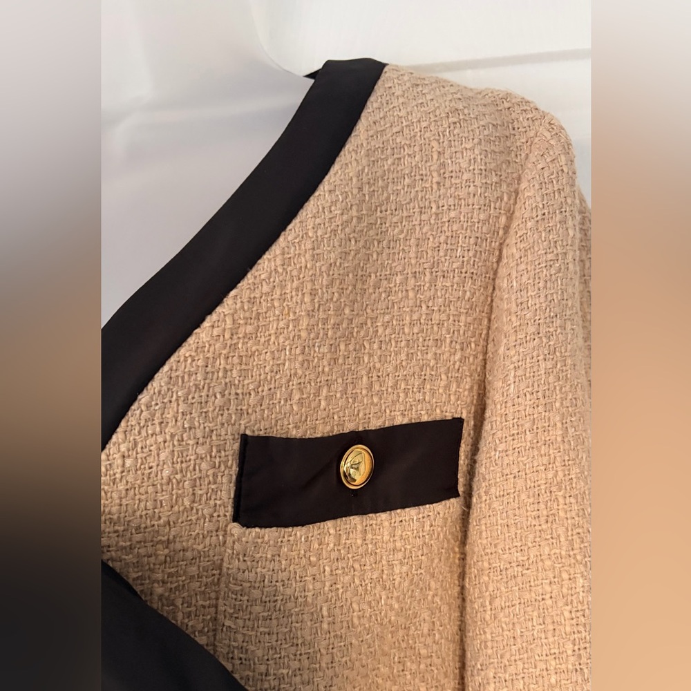 Tuckernuck Pomander Place Coco Tweed Mini Dress Beige size Large - Picture 7 of 16
